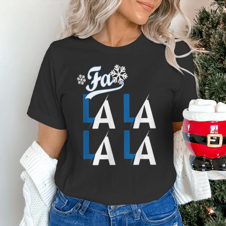 LA Baseball Fan Christmas FA La La Holiday Blue Theme Unisex T-Shirt