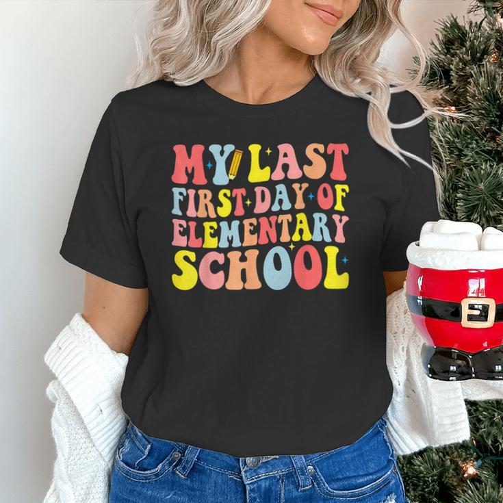 My Last First Day Of Elementary School Groovy Back To School Unisex T-Shirt My Last First Day Of Elementary School Groovy Back To School Unisex T-Shirt