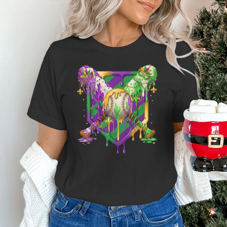 Mardi Gras Ice Cream Drip Baseball Sports For Men Women Kids Unisex T-Shirt