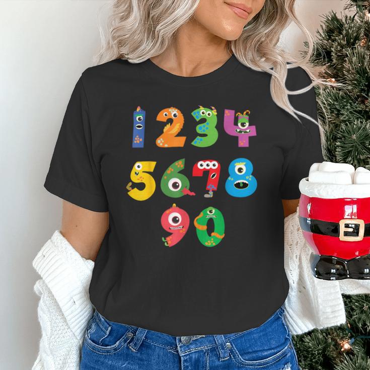 Monster Numbers Learning Cute Numbers 0-9 Back To School Unisex T-Shirt Monster Numbers Learning Cute Numbers 0-9 Back To School Unisex T-Shirt
