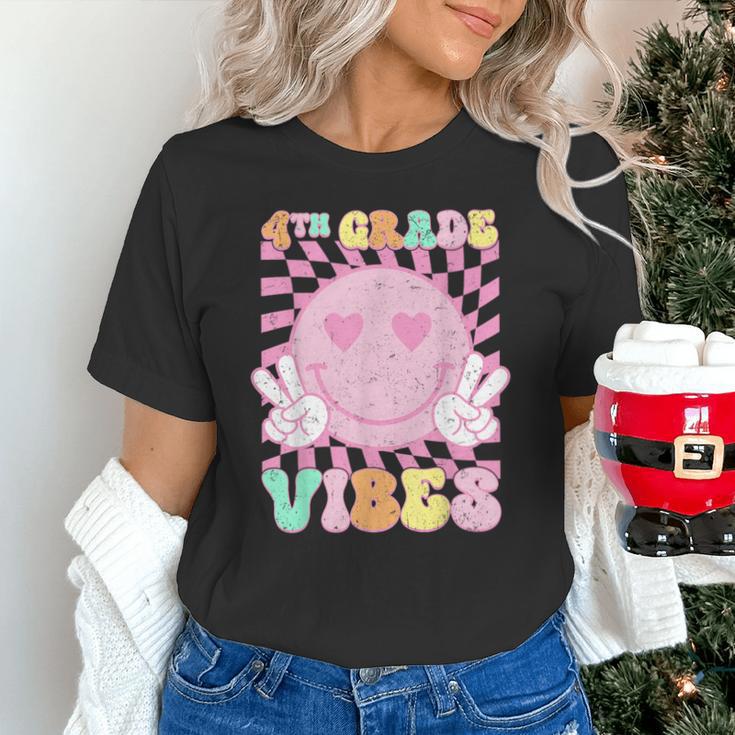 Pink 4th Grade Vibes Smile Face Back To School Fourth Grade Unisex T-Shirt Pink 4th Grade Vibes Smile Face Back To School Fourth Grade Unisex T-Shirt