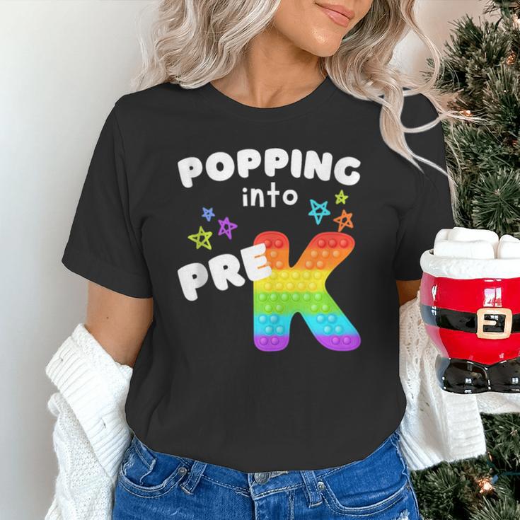 Popping Into Pre K Kid's Back To School Pop It Fidget Toy Unisex T-Shirt Popping Into Pre K Kid's Back To School Pop It Fidget Toy Unisex T-Shirt