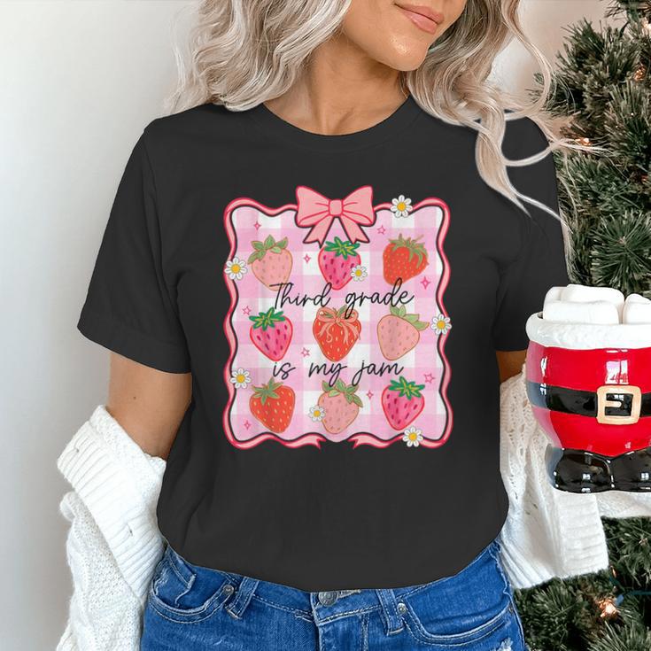 Preppy Back To School 3rd Grade Is My Jam Strawberry Bow Unisex T-Shirt Preppy Back To School 3rd Grade Is My Jam Strawberry Bow Unisex T-Shirt