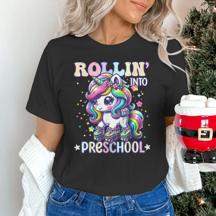 Preschool Back To School First Day Girls PreK Rollin Unicorn Unisex T-Shirt