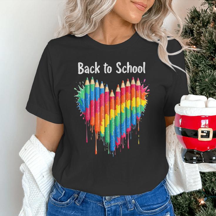 Rainbow Pencil Heart Back To School Creative Unisex T-Shirt Rainbow Pencil Heart Back To School Creative Unisex T-Shirt