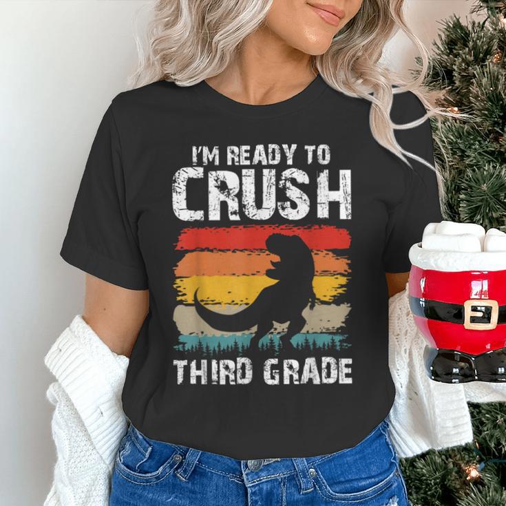 Ready Crush Third 3rd Grade Dinosaur Back To School Boys Unisex T-Shirt Ready Crush Third 3rd Grade Dinosaur Back To School Boys Unisex T-Shirt