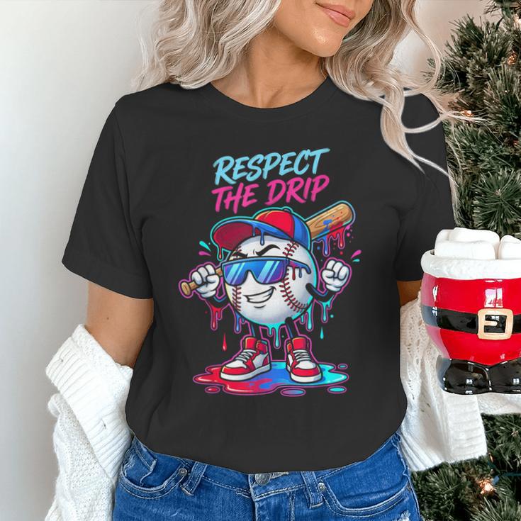 Respect The Drip Baseball Bat Sunglasses Mascot Unisex T-Shirt Respect The Drip Baseball Bat Sunglasses Mascot Unisex T-Shirt