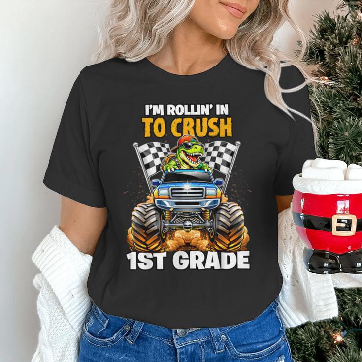 Rollin Crush Dinosaur Monster Truck Back To School 1st Grade Unisex T-Shirt Rollin Crush Dinosaur Monster Truck Back To School 1st Grade Unisex T-Shirt