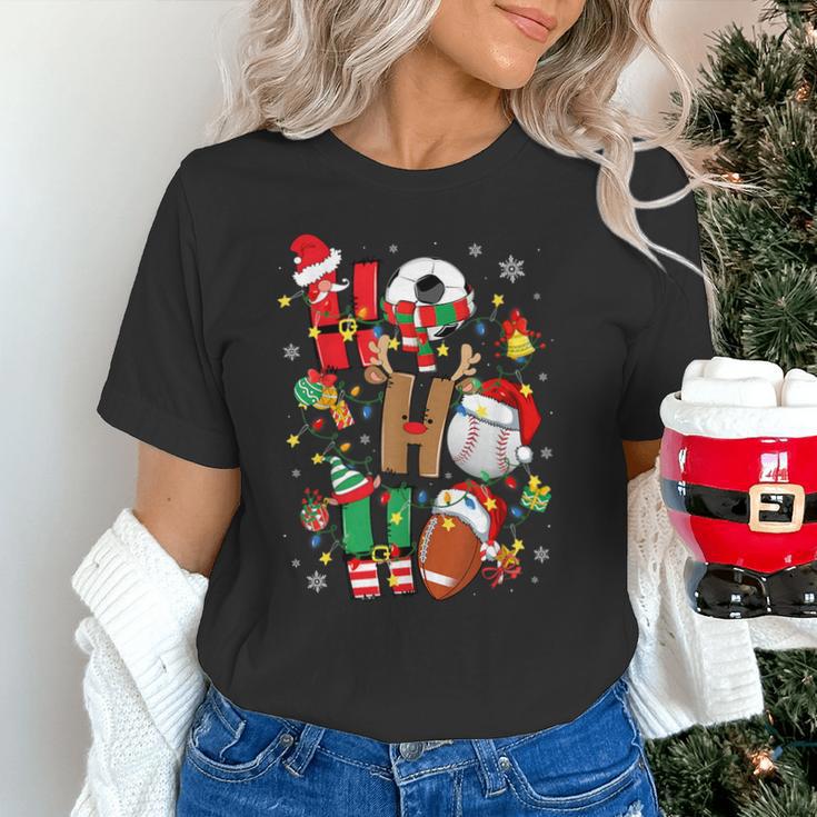 Santa Baseball Football Soccer Pajamas Ho Ho Christmas Xmas Unisex T-Shirt Santa Baseball Football Soccer Pajamas Ho Ho Christmas Xmas Unisex T-Shirt