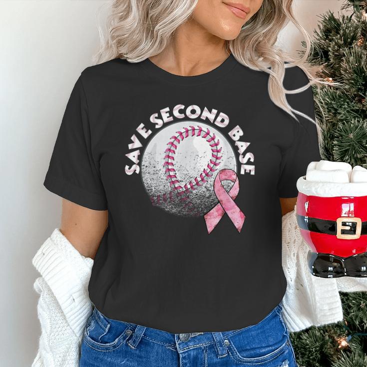 Save 2nd Base Breast Cancer Awareness Pink Ribbon Baseball Unisex T-Shirt Save 2nd Base Breast Cancer Awareness Pink Ribbon Baseball Unisex T-Shirt