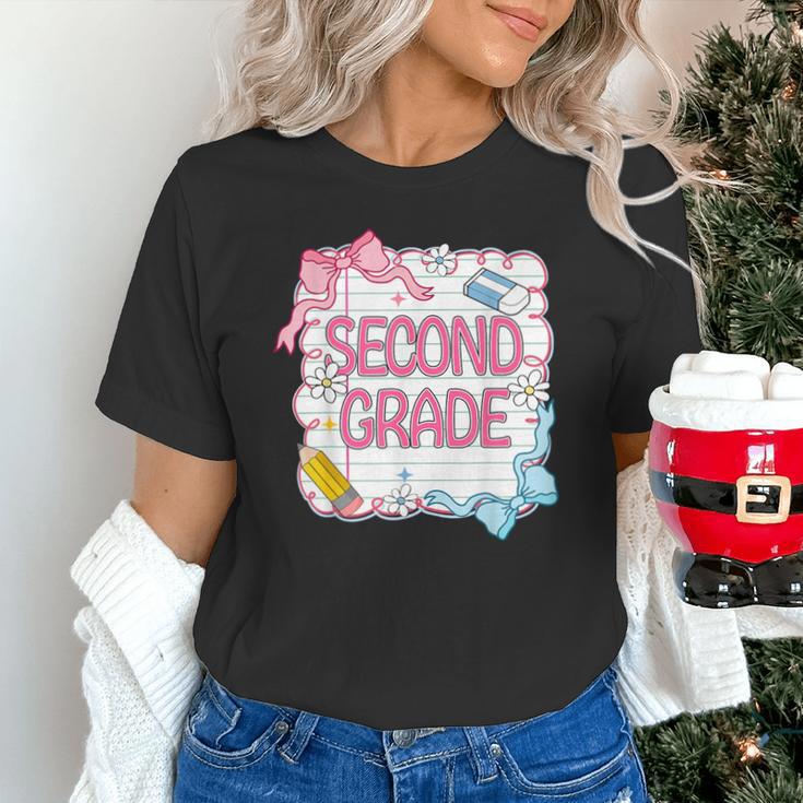 Second Grade Girls Kids Back To School Girls Coquette Bows Unisex T-Shirt