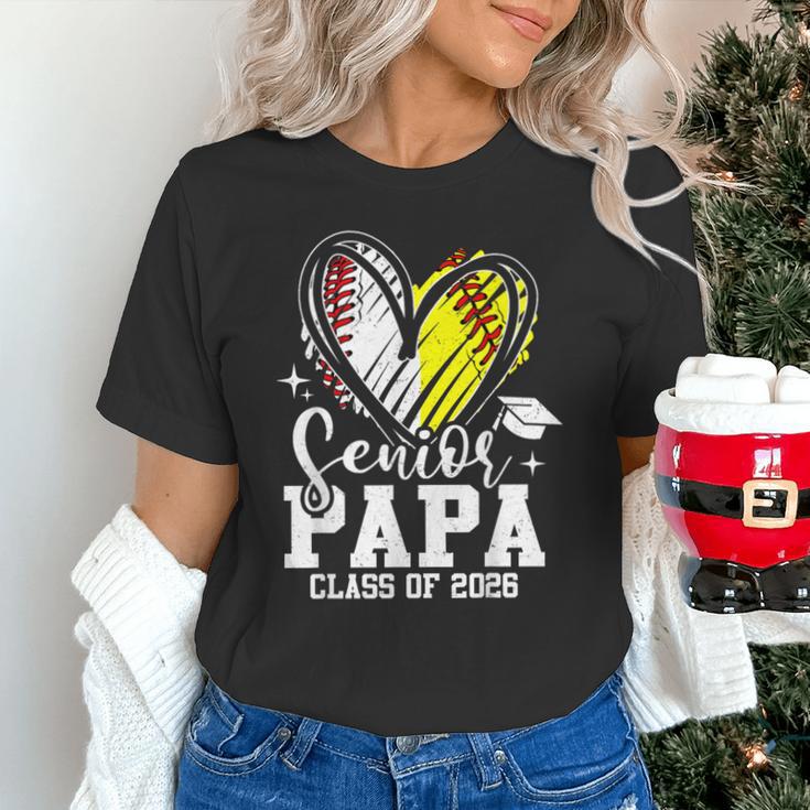 Senior Papa Class Of 2026 Baseball Softball Graduation Heart Unisex T-Shirt Senior Papa Class Of 2026 Baseball Softball Graduation Heart Unisex T-Shirt