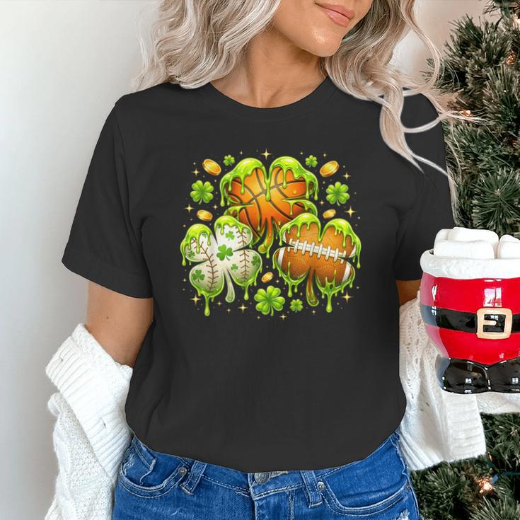 Shamrock Basketball Baseball Drip St Patrick's Day Boys Men Unisex T-Shirt