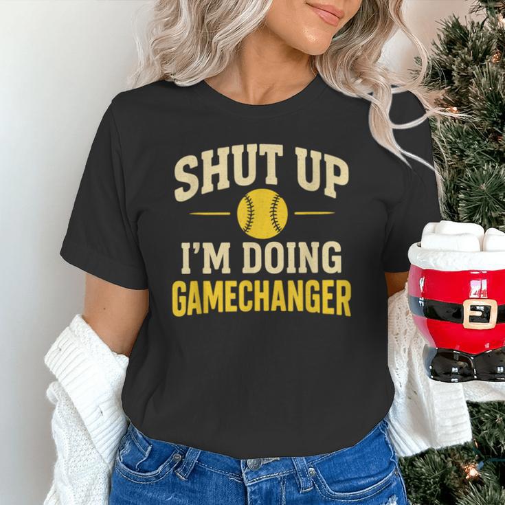 Shut Up I'm Doing Gamechanger Baseball Softball Cheer Unisex T-Shirt Shut Up I'm Doing Gamechanger Baseball Softball Cheer Unisex T-Shirt