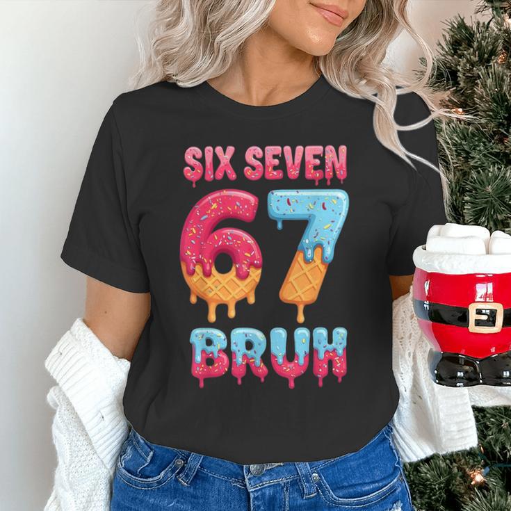 Six Seven Bruh 67 Ice Cream Drip Baseball For Men Women Kids Unisex T-Shirt Six Seven Bruh 67 Ice Cream Drip Baseball For Men Women Kids Unisex T-Shirt