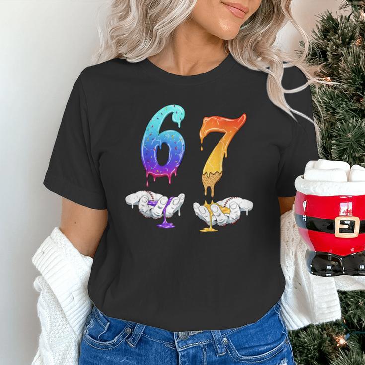 Six Seven Ice Cream Drip Cool Meme 67 Number Baseball Unisex T-Shirt Six Seven Ice Cream Drip Cool Meme 67 Number Baseball Unisex T-Shirt