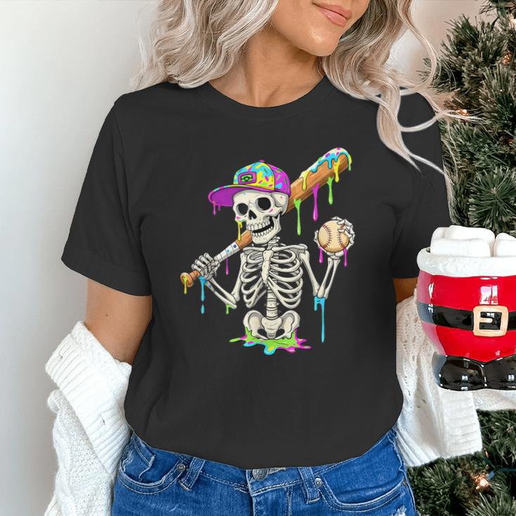 Skeleton Baseball Drip Boys Ice Cream Drip Youth Baseball Unisex T-Shirt