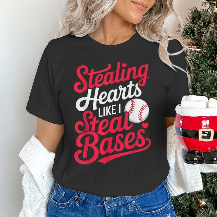 Stealing Hearts Like I Steal Bases Cute Baseball Boys Unisex T-Shirt