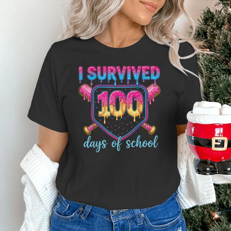I Survived 100 Days Of School Baseball 100th Day Kids Girls Unisex T-Shirt