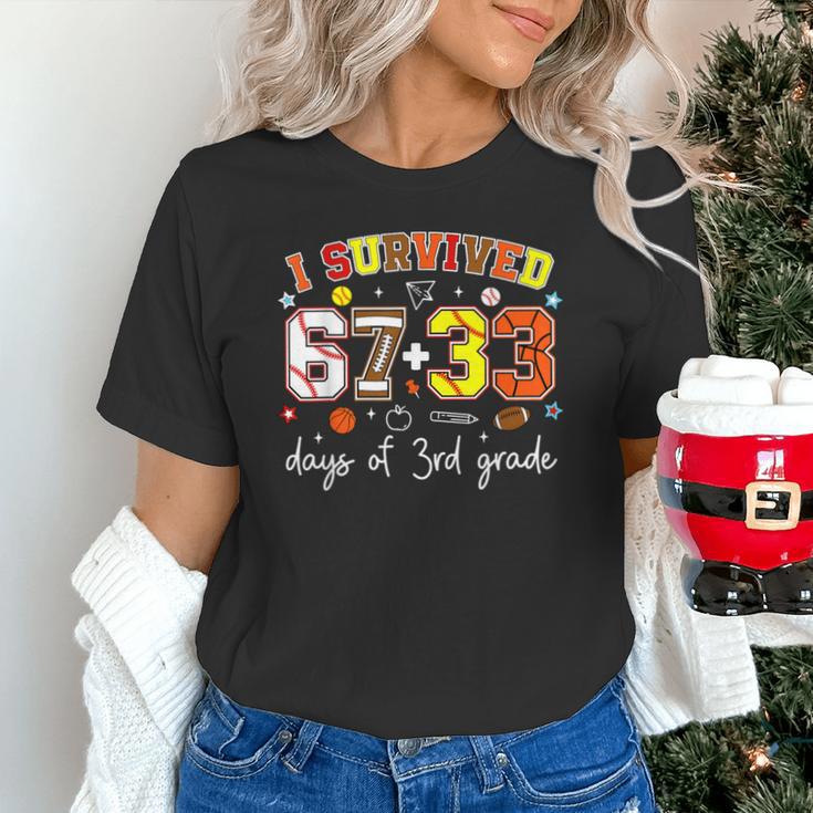 I Survived 6733 Days Of 3rd Grade Baseball Football 100 Day Unisex T-Shirt I Survived 6733 Days Of 3rd Grade Baseball Football 100 Day Unisex T-Shirt