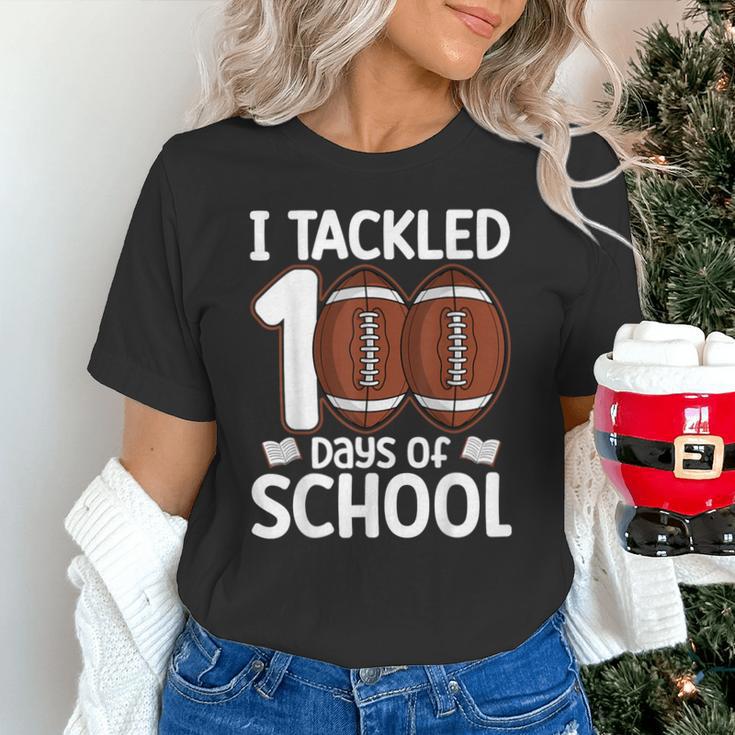 I Tackled 100 Days Of School Baseball Player Kids Teacher Unisex T-Shirt I Tackled 100 Days Of School Baseball Player Kids Teacher Unisex T-Shirt
