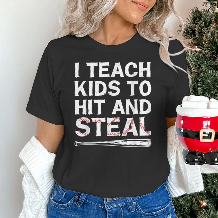 I Teach Kids To Hit And Steal Baseball Coach Sport Lover Men Unisex T-Shirt I Teach Kids To Hit And Steal Baseball Coach Sport Lover Men Unisex T-Shirt