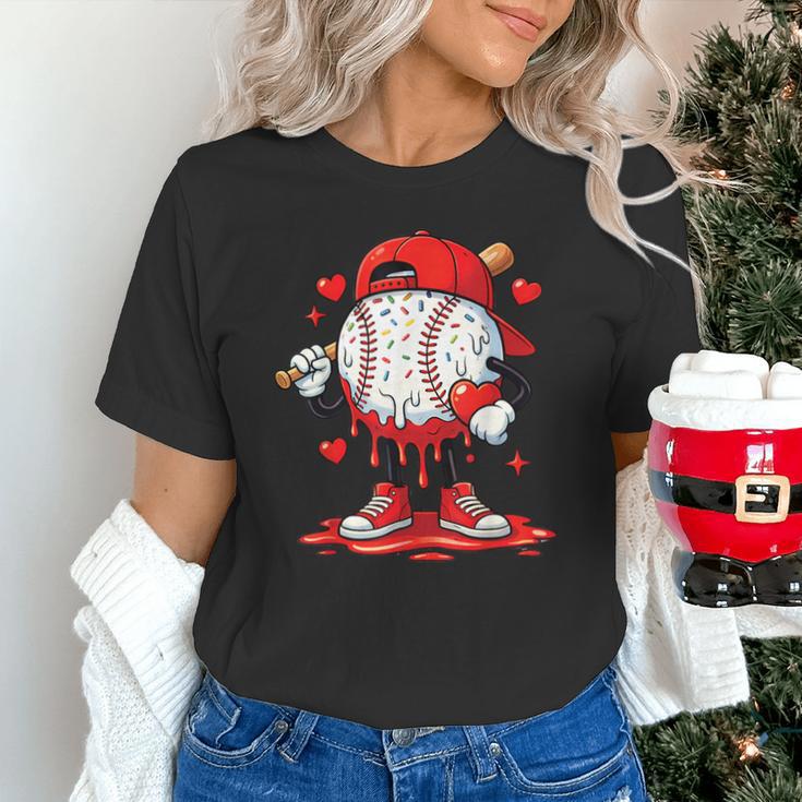 Valentine Baseball Drip Ice Cream Youth Boys Couples Unisex T-Shirt
