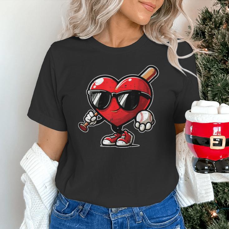 Valentines Day Baseball Heart Bat Sunglasses Men Boys Kids Unisex T-Shirt Valentines Day Baseball Heart Bat Sunglasses Men Boys Kids Unisex T-Shirt