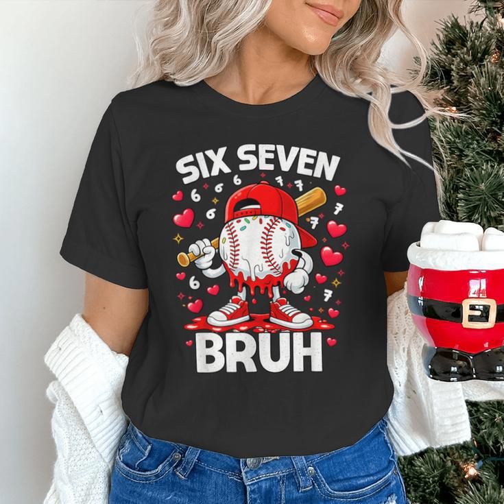 Valentines Day Six Seven Bruh 6 7 Meme Baseball Drip Boys Unisex T-Shirt Valentines Day Six Seven Bruh 6 7 Meme Baseball Drip Boys Unisex T-Shirt