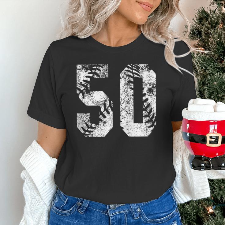 Vintage Baseball Number 50 Jersey Player Uniform Unisex T-Shirt Vintage Baseball Number 50 Jersey Player Uniform Unisex T-Shirt