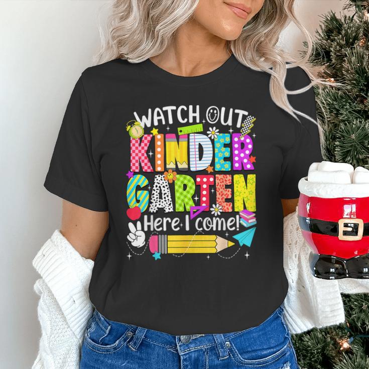 Watch Out Kindergarten Here I Come Kinder Back To School Unisex T-Shirt Watch Out Kindergarten Here I Come Kinder Back To School Unisex T-Shirt