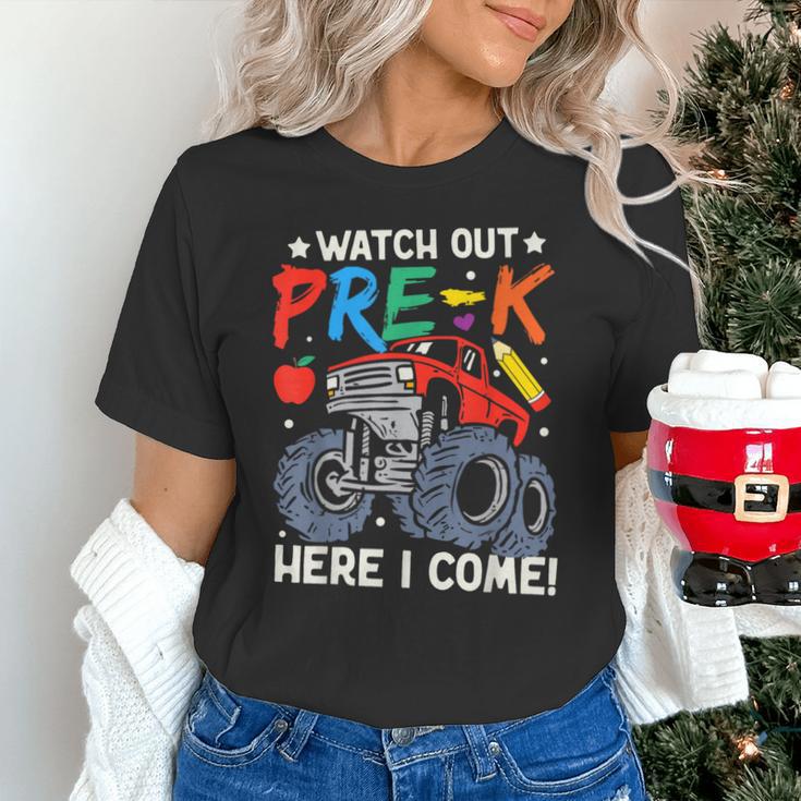 Watch Out Pre-K Here I Come Monster Truck Back To School Unisex T-Shirt Watch Out Pre-K Here I Come Monster Truck Back To School Unisex T-Shirt