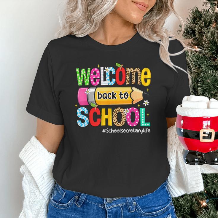 Welcome Back To School School Secretary Life Leopard Unisex T-Shirt