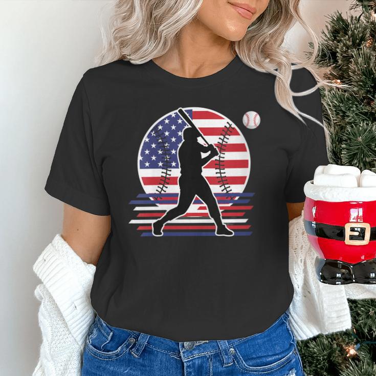 Women's Batter Patriotic American Flag Baseball Silks Unisex T-Shirt Women's Batter Patriotic American Flag Baseball Silks Unisex T-Shirt