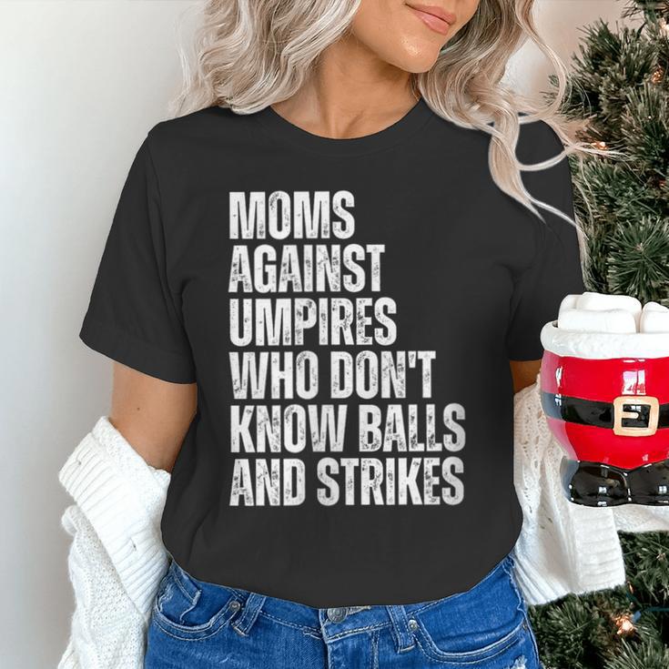 Women's Moms Against Umpires Parents Mom Baseball Sarcastic Unisex T-Shirt Women's Moms Against Umpires Parents Mom Baseball Sarcastic Unisex T-Shirt