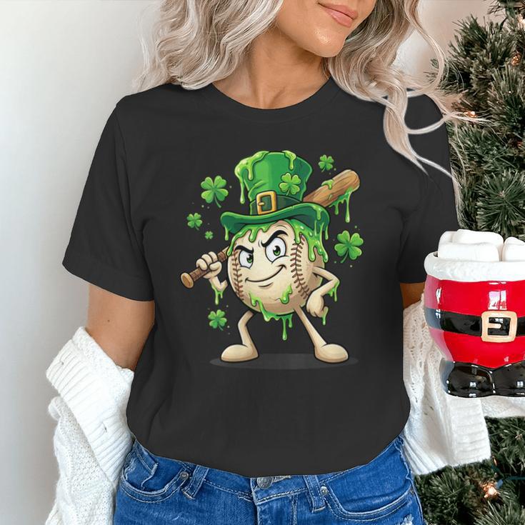 Women's St Patricks Day Baseball Leprechaun Shamrock Player Boys Kid Unisex T-Shirt