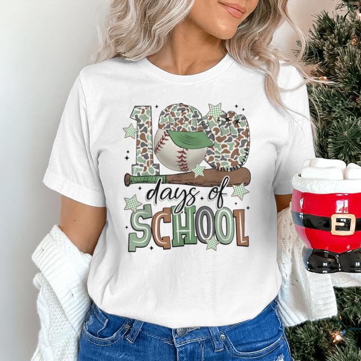 100 Days Of School Baseball Camo Men Boy Kid Unisex T-Shirt