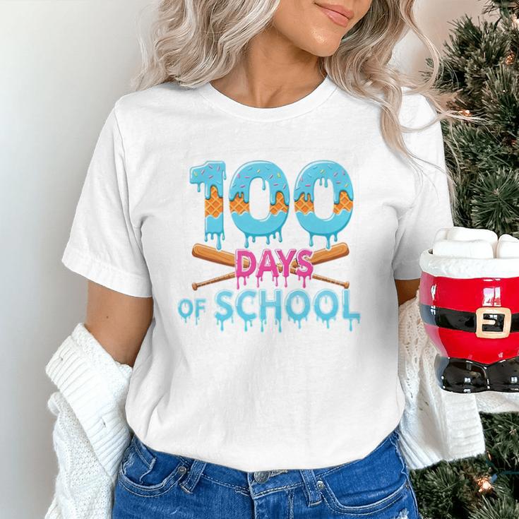 100 Days Of School Drip Ice Cream Baseball For Teacher Kids Premium Tri-Blend Unisex T-Shirt 100 Days Of School Drip Ice Cream Baseball For Teacher Kids Premium Tri-Blend Unisex T-Shirt