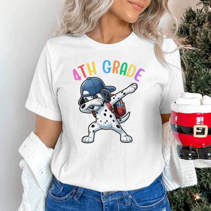 4th Grade Crew Dalmatian Dog Dabbing Back To School Premium Tri-Blend Unisex T-Shirt