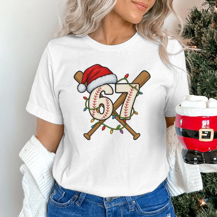 67 Baseball Xmas Lights Santa Hat Holiday Unisex T-Shirt 67 Baseball Xmas Lights Santa Hat Holiday Unisex T-Shirt