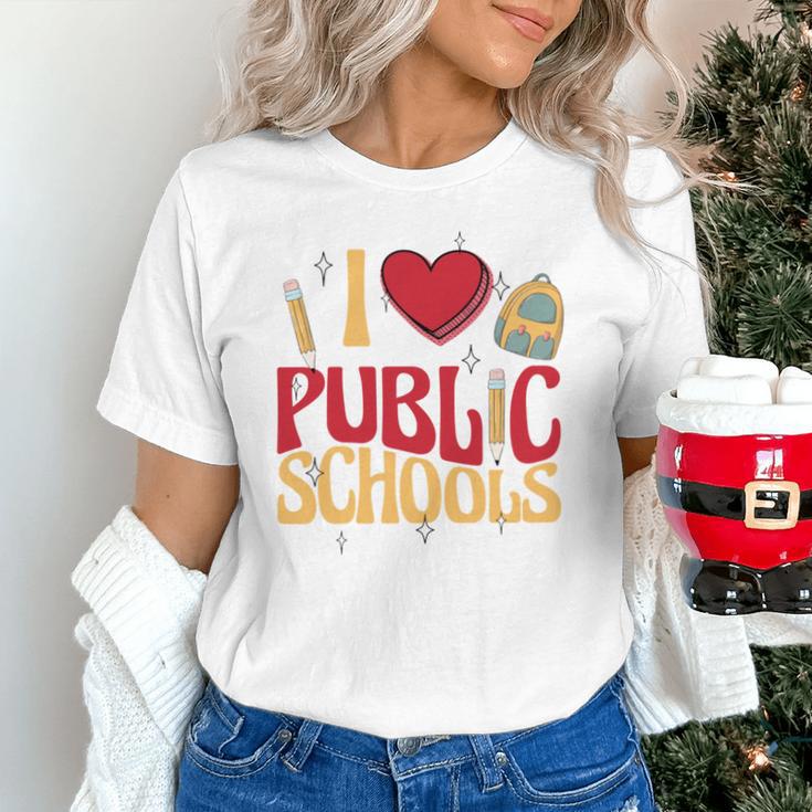 Back To School Education I Love Public Schools Unisex T-Shirt Back To School Education I Love Public Schools Unisex T-Shirt