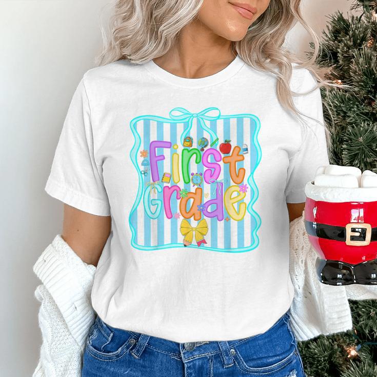 Back To School First Grade For Teen Girls Bow 1st Grade Kids Unisex T-Shirt Back To School First Grade For Teen Girls Bow 1st Grade Kids Unisex T-Shirt