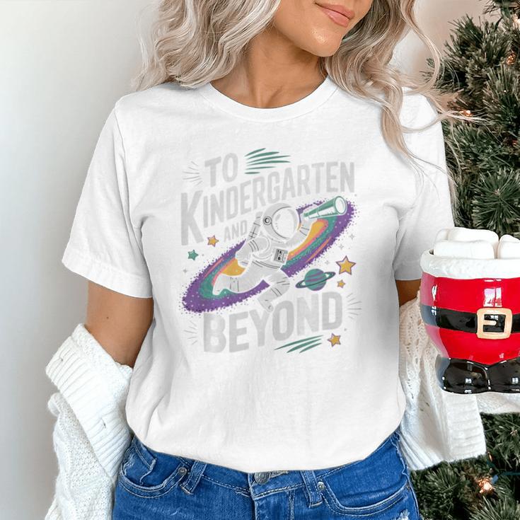 Back To School To Kindergarten And Beyond Astronaut In Space Premium Tri-Blend Unisex T-Shirt