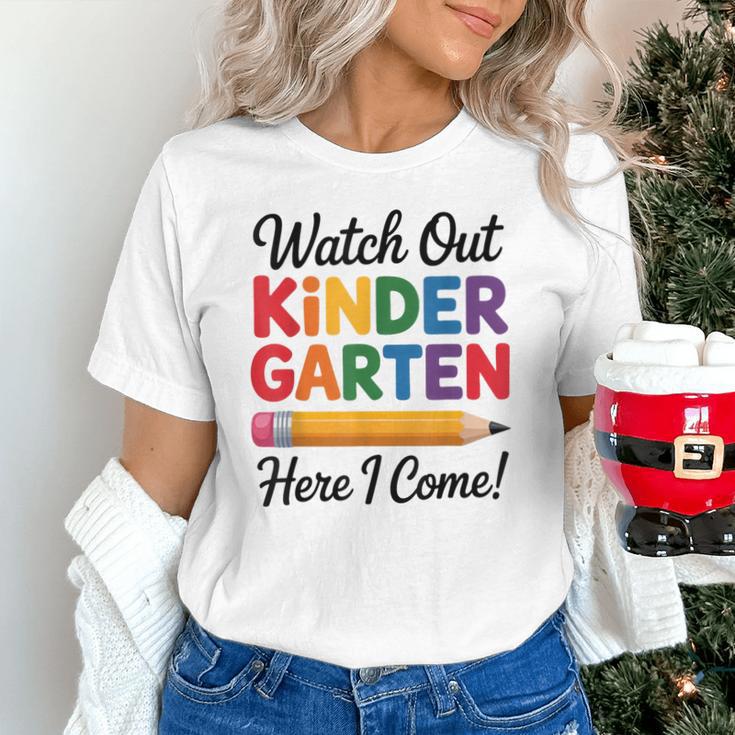 Back To School Watch Out Kindergarten Here I Come Kids Unisex T-Shirt