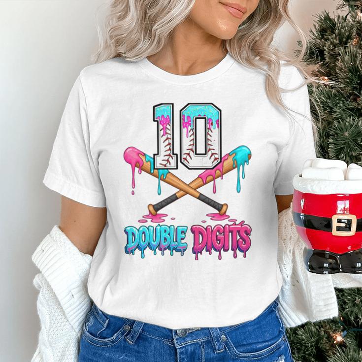Baseball 10 Year Old Ice Cream Drip 10th Bday Double Digits Unisex T-Shirt Baseball 10 Year Old Ice Cream Drip 10th Bday Double Digits Unisex T-Shirt