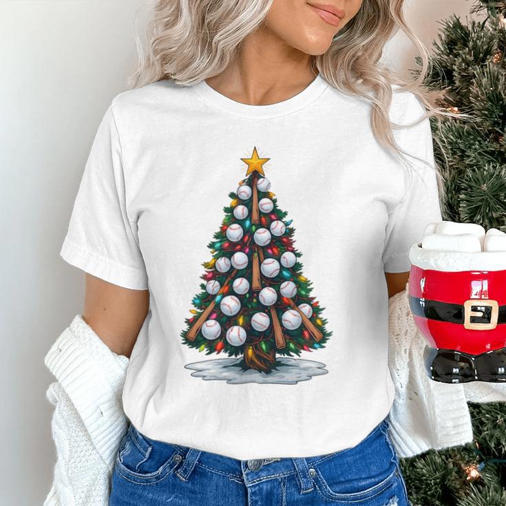 Baseball Christmas Tree Men Boys Youth Santa Sports Unisex T-Shirt