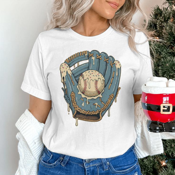 Baseball Drip Ice Cream Glove With Sprinkles And Ball Youth Premium Tri-Blend Unisex T-Shirt