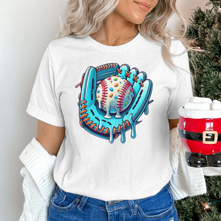Baseball Drip Ice Cream Sprinkles Baseball Player Premium Tri-Blend Unisex T-Shirt