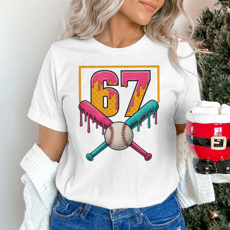 Baseball Ice Cream Drip Number 67 Player 67th Birthday Premium Tri-Blend Unisex T-Shirt Baseball Ice Cream Drip Number 67 Player 67th Birthday Premium Tri-Blend Unisex T-Shirt