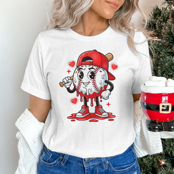 Baseball Ice Cream Valentine Dripping Game Day Men Boys Kids Unisex T-Shirt Baseball Ice Cream Valentine Dripping Game Day Men Boys Kids Unisex T-Shirt